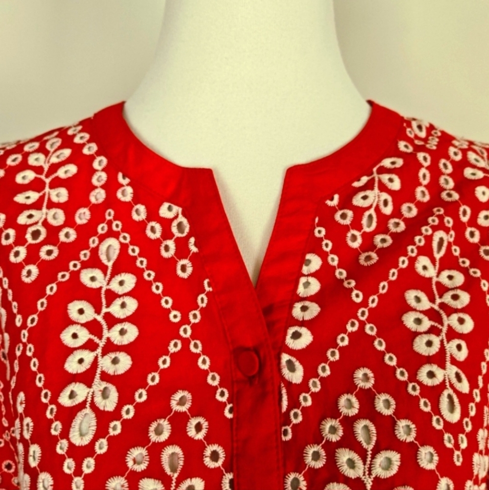 CABI Lyric Embroidered Eyelet Blouse - Picture 5 of 10
